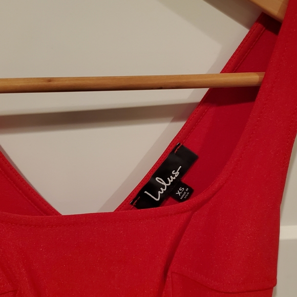 Lulu’s XS Home Before Daylight Red Fit Flare Mini - Picture 6 of 11